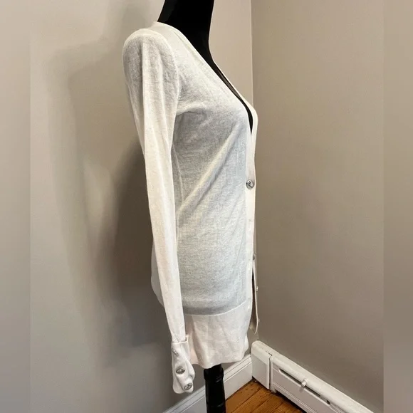 Club Monaco Cream Cashmere Cardigan sz XS - Picture 3 of 13
